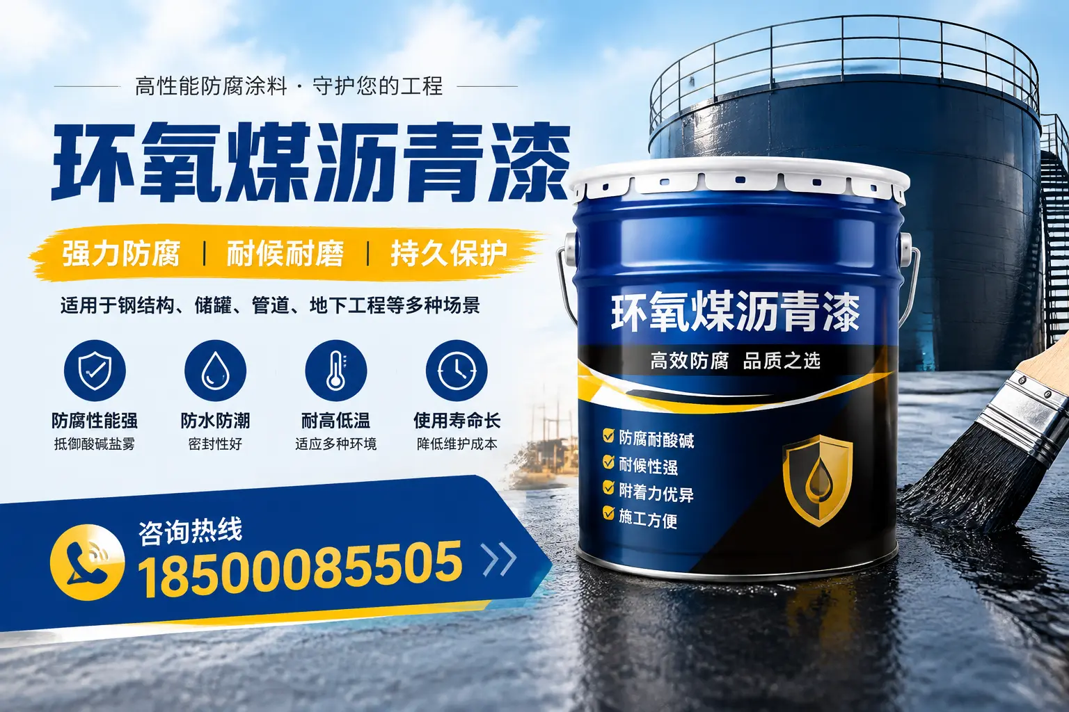 环氧煤沥青漆在工业中的应用，金华企业的选择